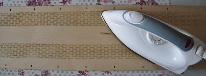 iron the wrapping for easier bending